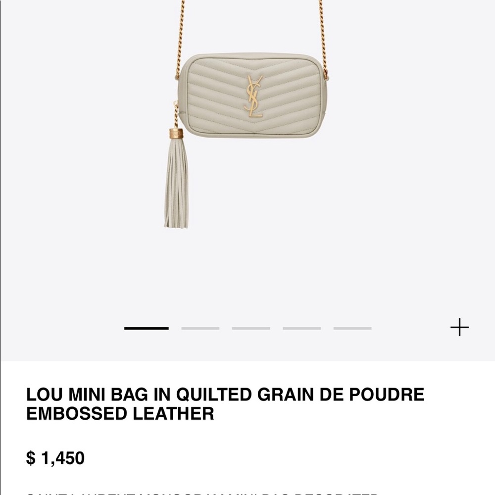 COPY - 🔥🔥🔥 YSL - LOU MINI BAG IN QUILTED GRAIN DE POUDRE EMBOSSED LEATHER